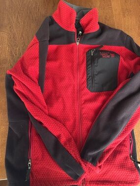 Mountain Hardwear Red and Black Lightweight Fleece Jacket